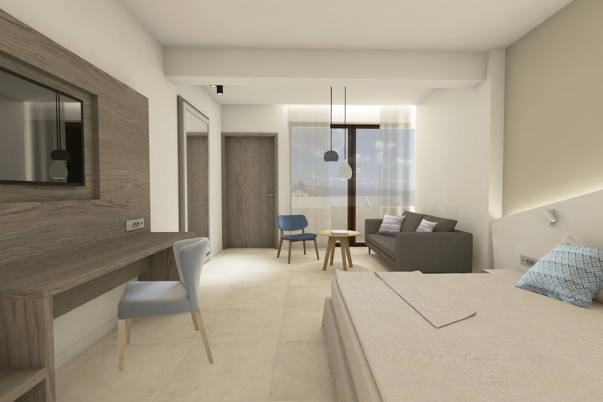 1 habitación, caja de seguridad en la habitación y cortinas blackout