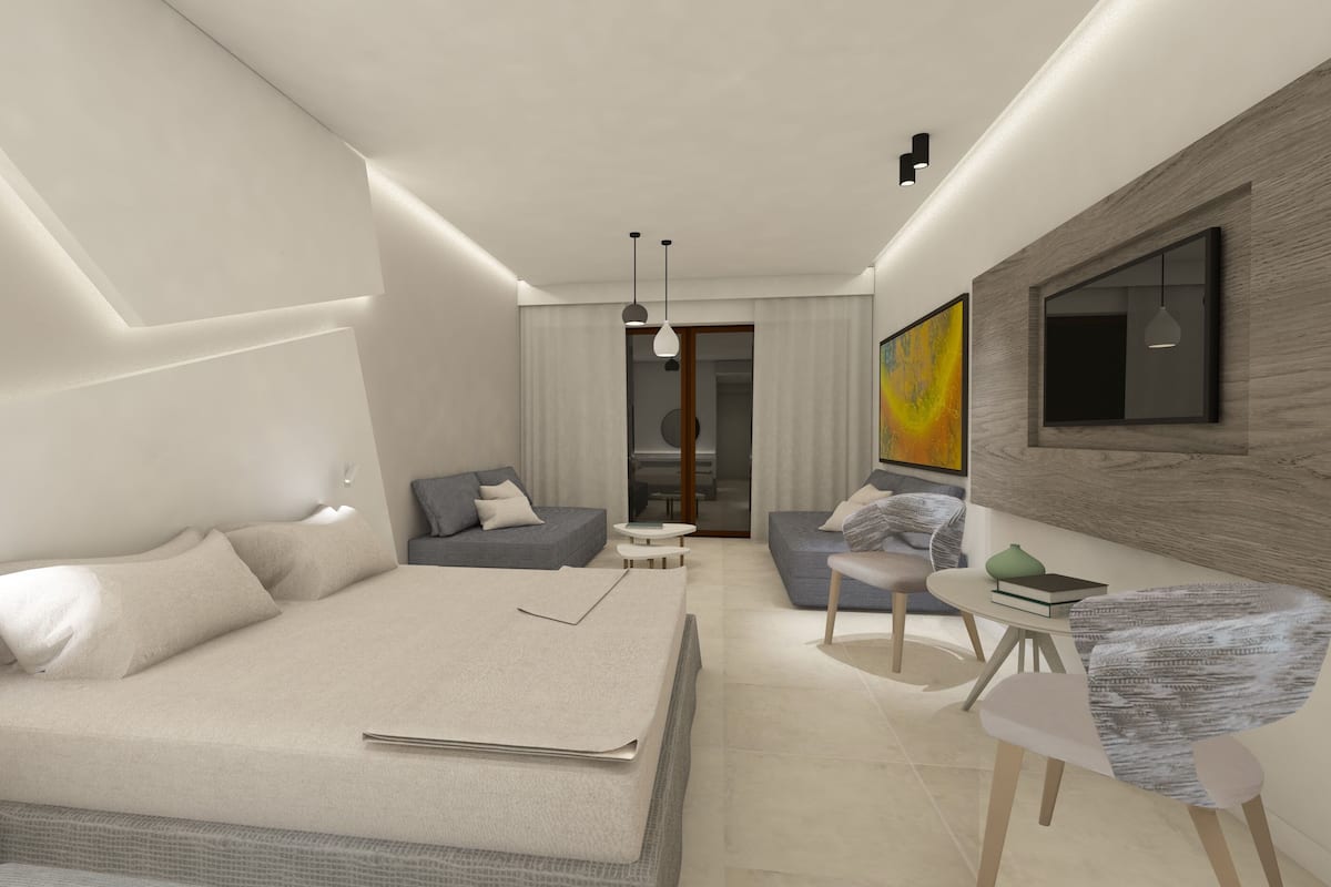 1 habitación, caja de seguridad en la habitación y cortinas blackout
