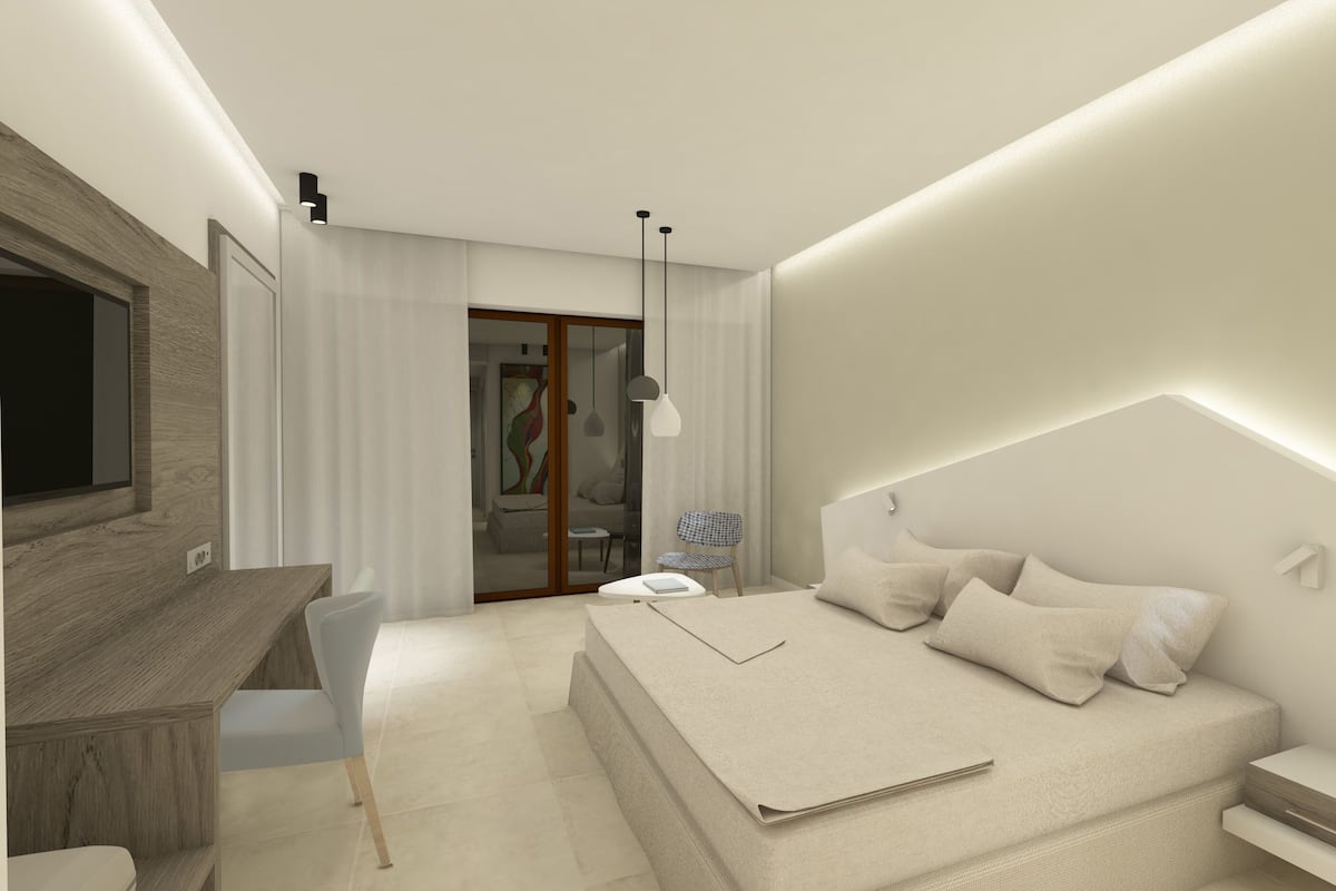 1 habitación, caja de seguridad en la habitación y cortinas blackout