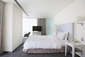 Chambre Deluxe, vue ville | Literie de qualité supérieure, couette en duvet d'oie