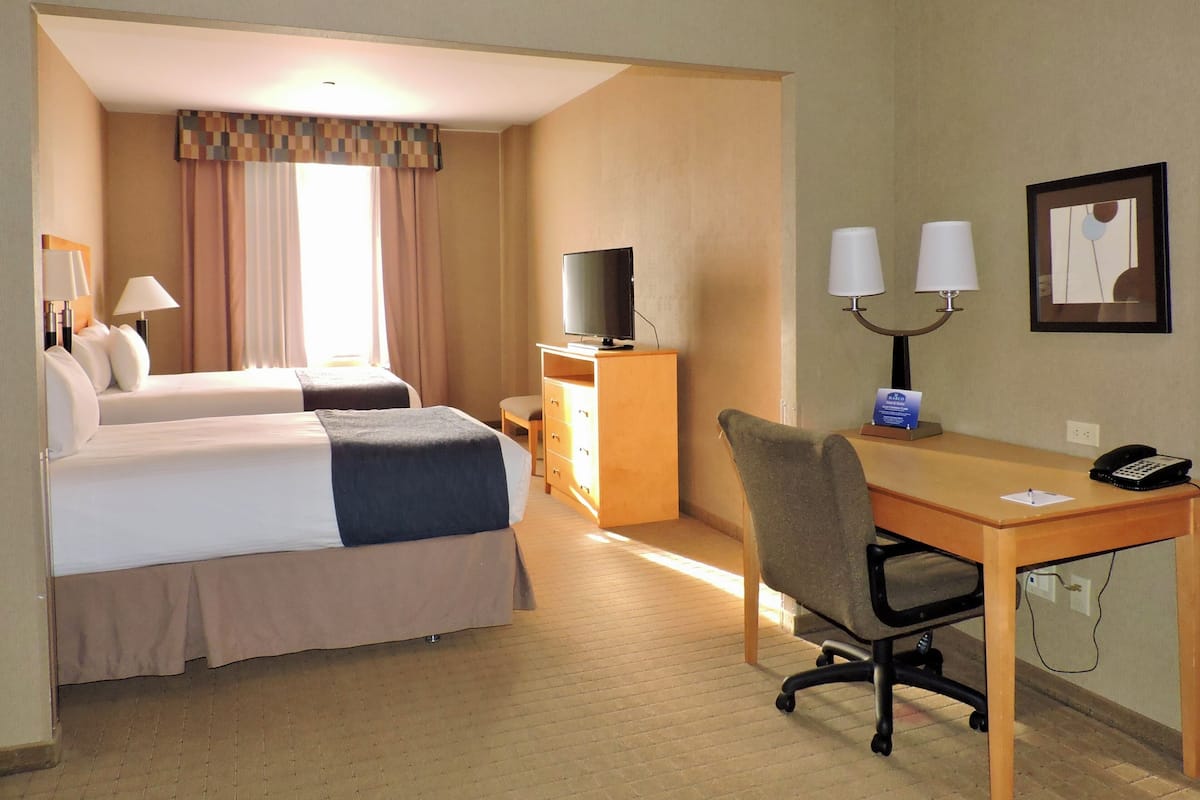 Suite studio, 2 lits doubles | Literie de qualité, couette en duvet, lit avec matelas à plateau-coussin