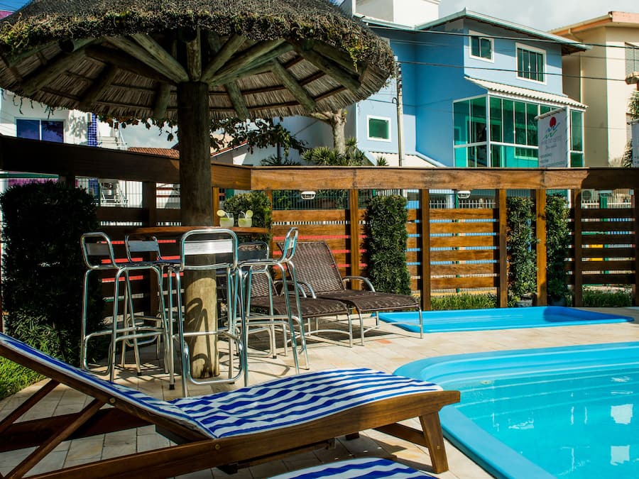 Outdoor pool, open 9 AM to 8 PM, sun loungers