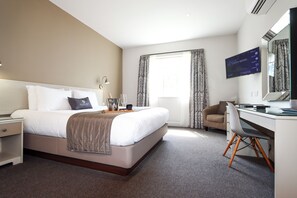 In-room safe, individually furnished, desk, laptop workspace - All Saints Resort (Bury St Edmunds)