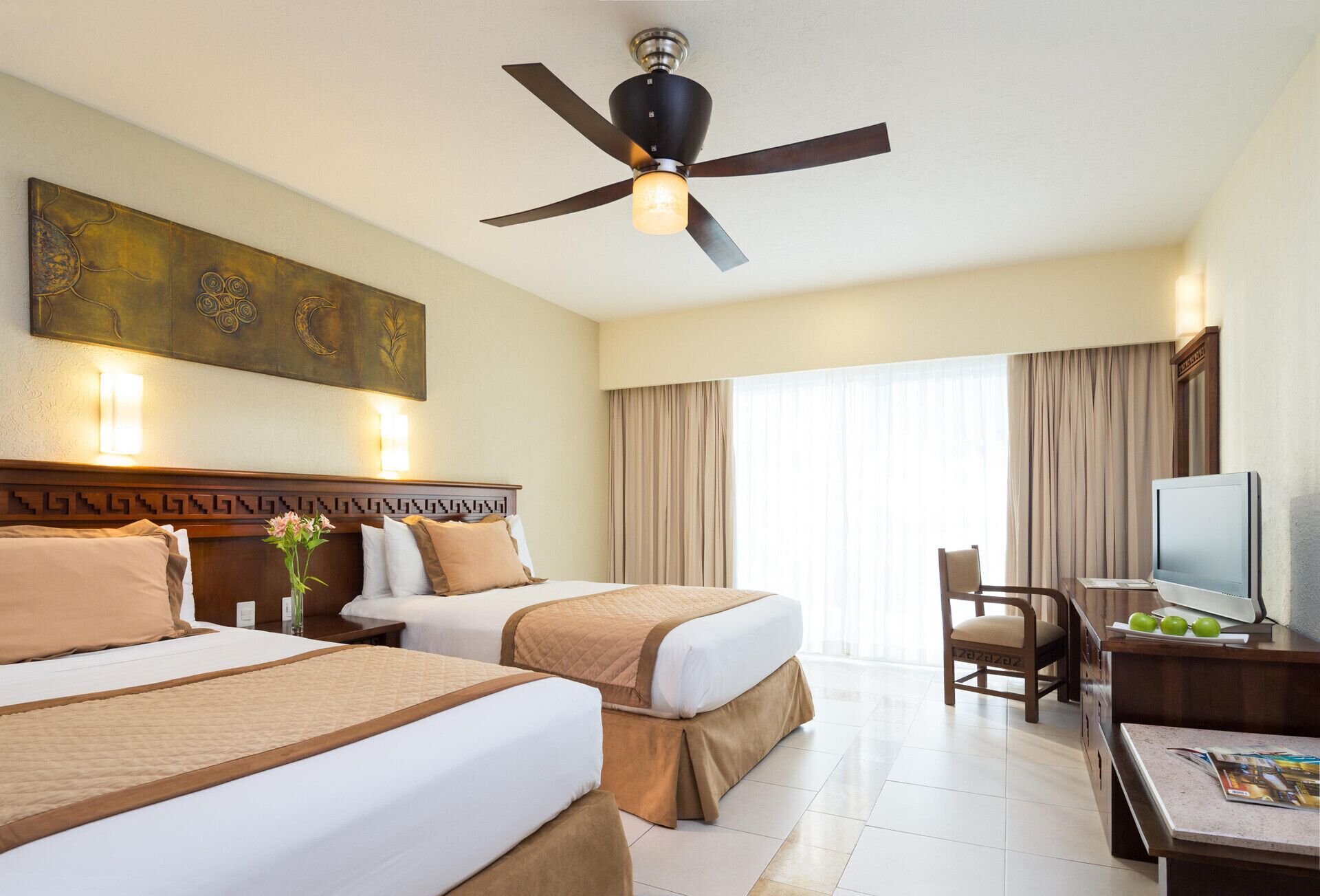 Free minibar, in-room safe, blackout curtains, iron/ironing board