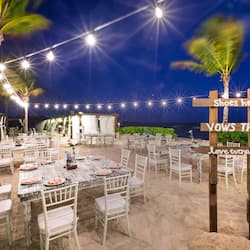 Outdoor wedding area
