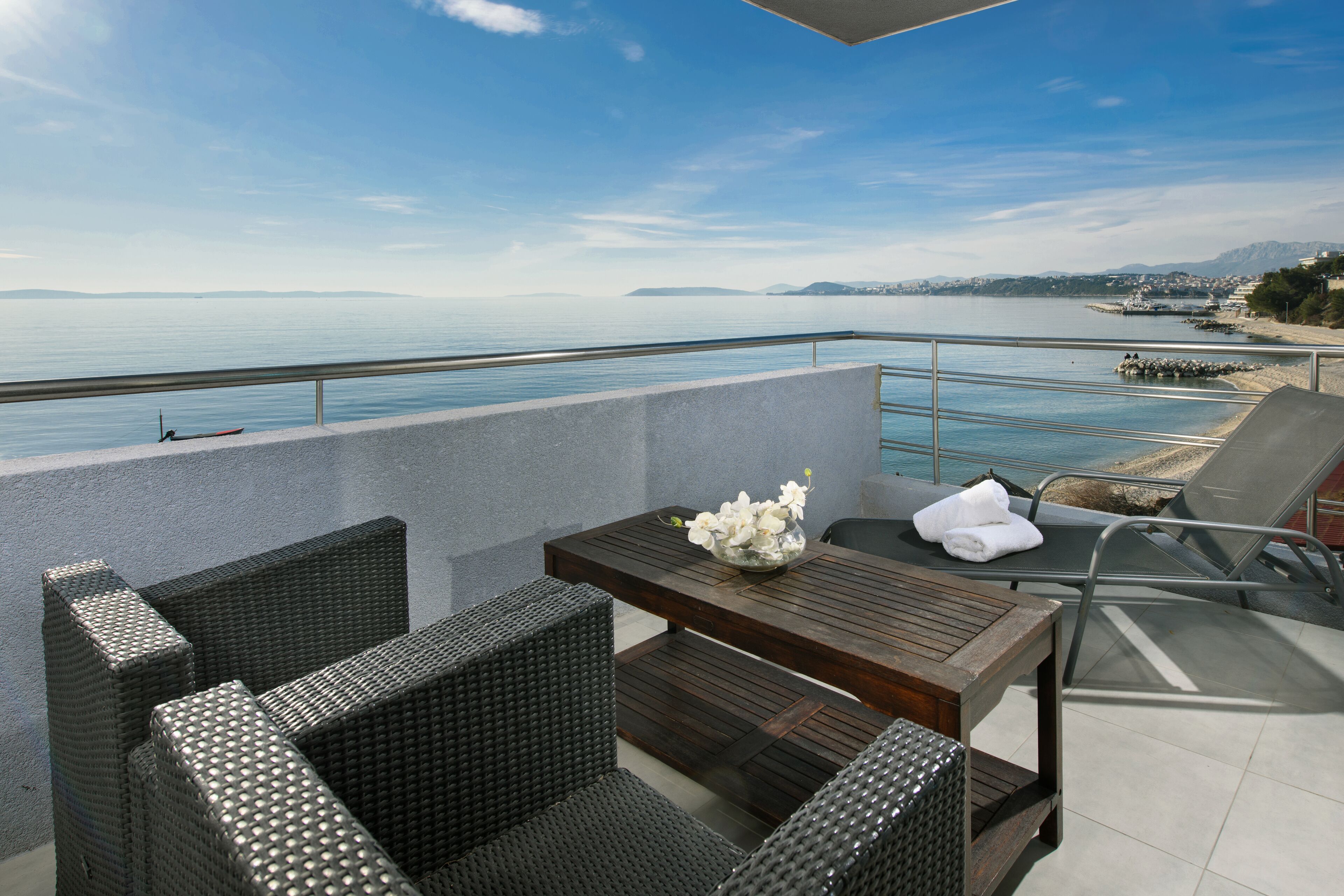 舒适套房, 阳台, 海景 | 露台