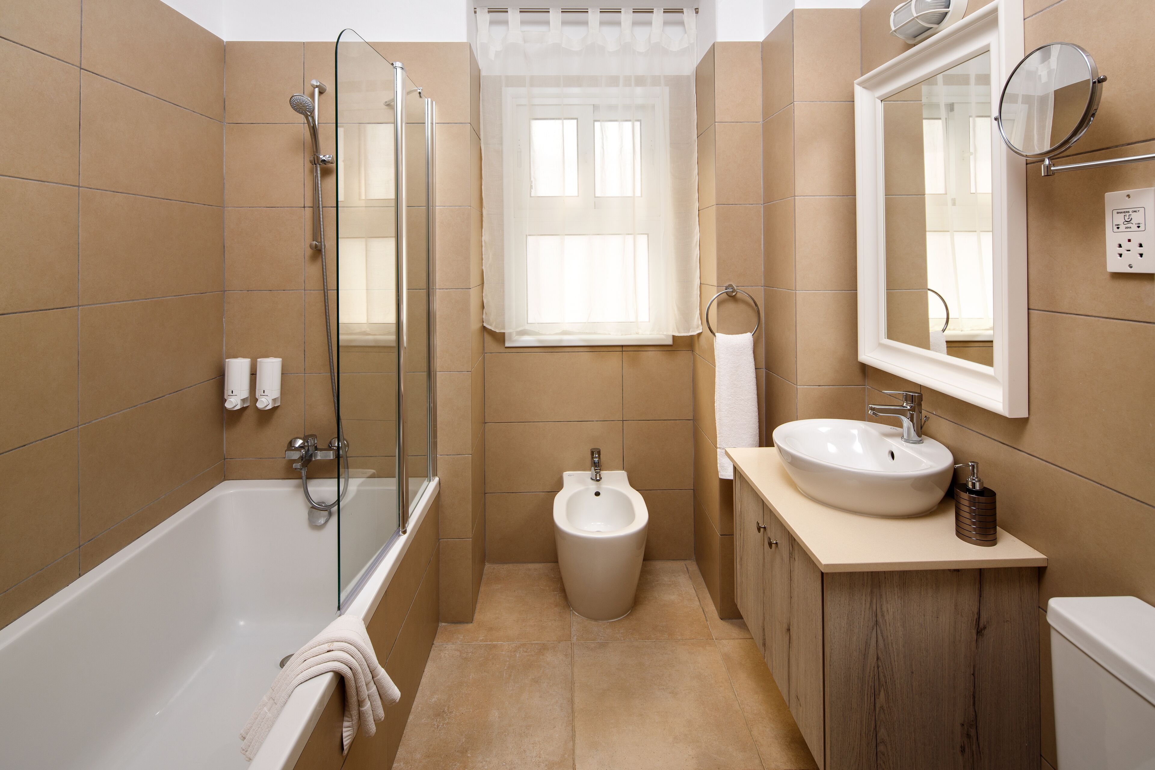 panoramic villa | bathroom | hair dryer, bidet