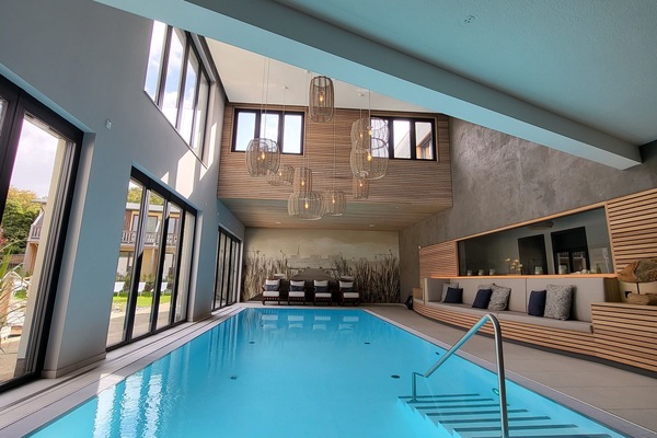 Indoor pool, open 7:00 AM to 8:30 PM, sun loungers