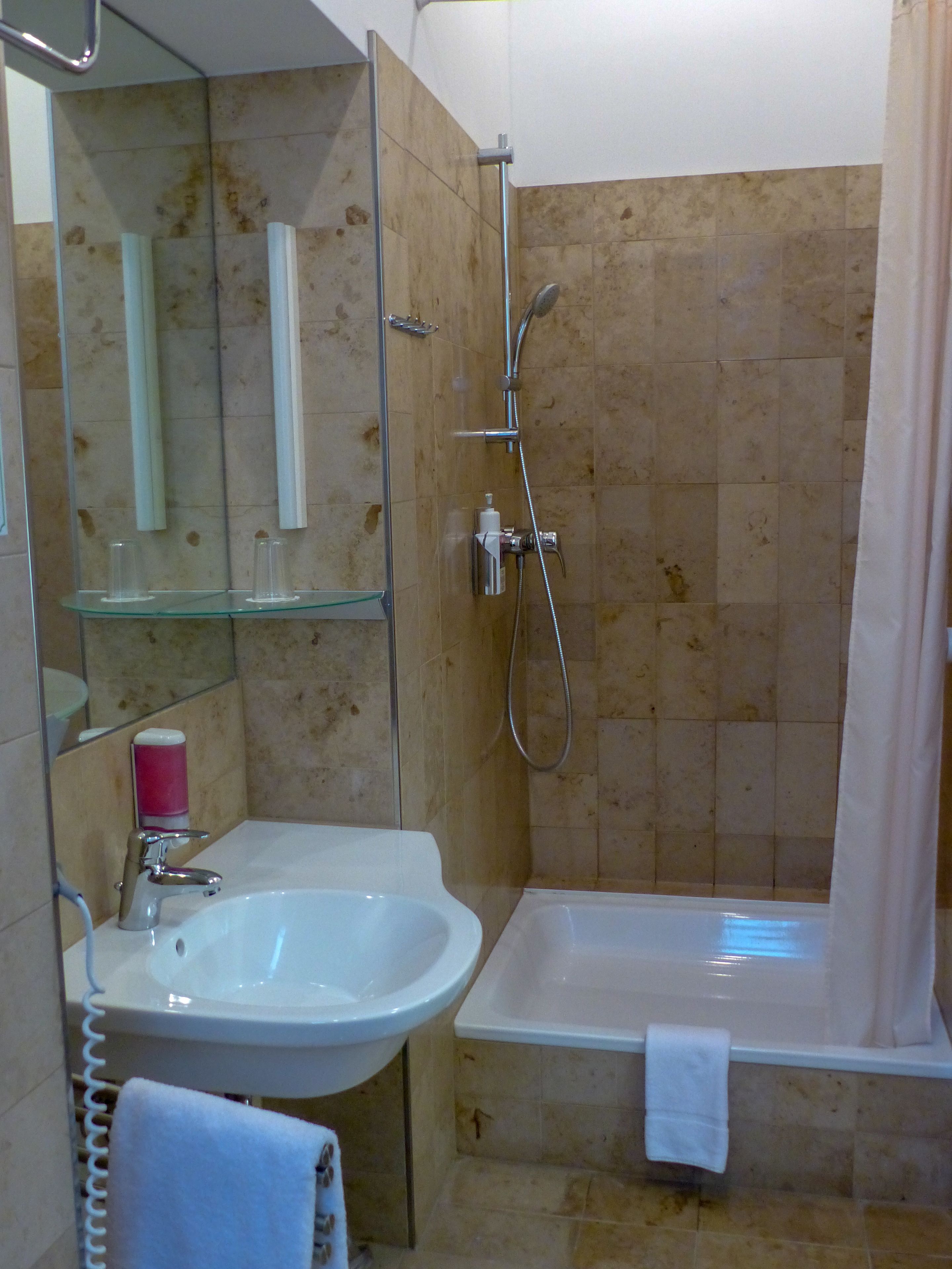 single room | bathroom | hair dryer, towels