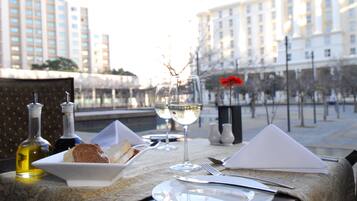 Outdoor banquet area