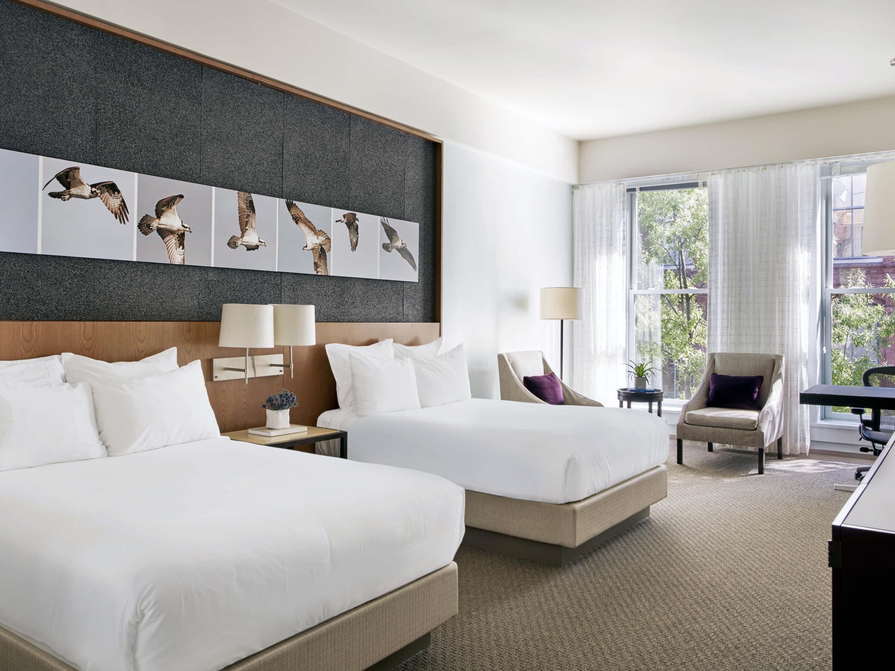 Luxury-Doppelzimmer, 2 Doppelbetten | Hochwertige Bettwaren, Daunenbettdecken, Minibar, Zimmersafe