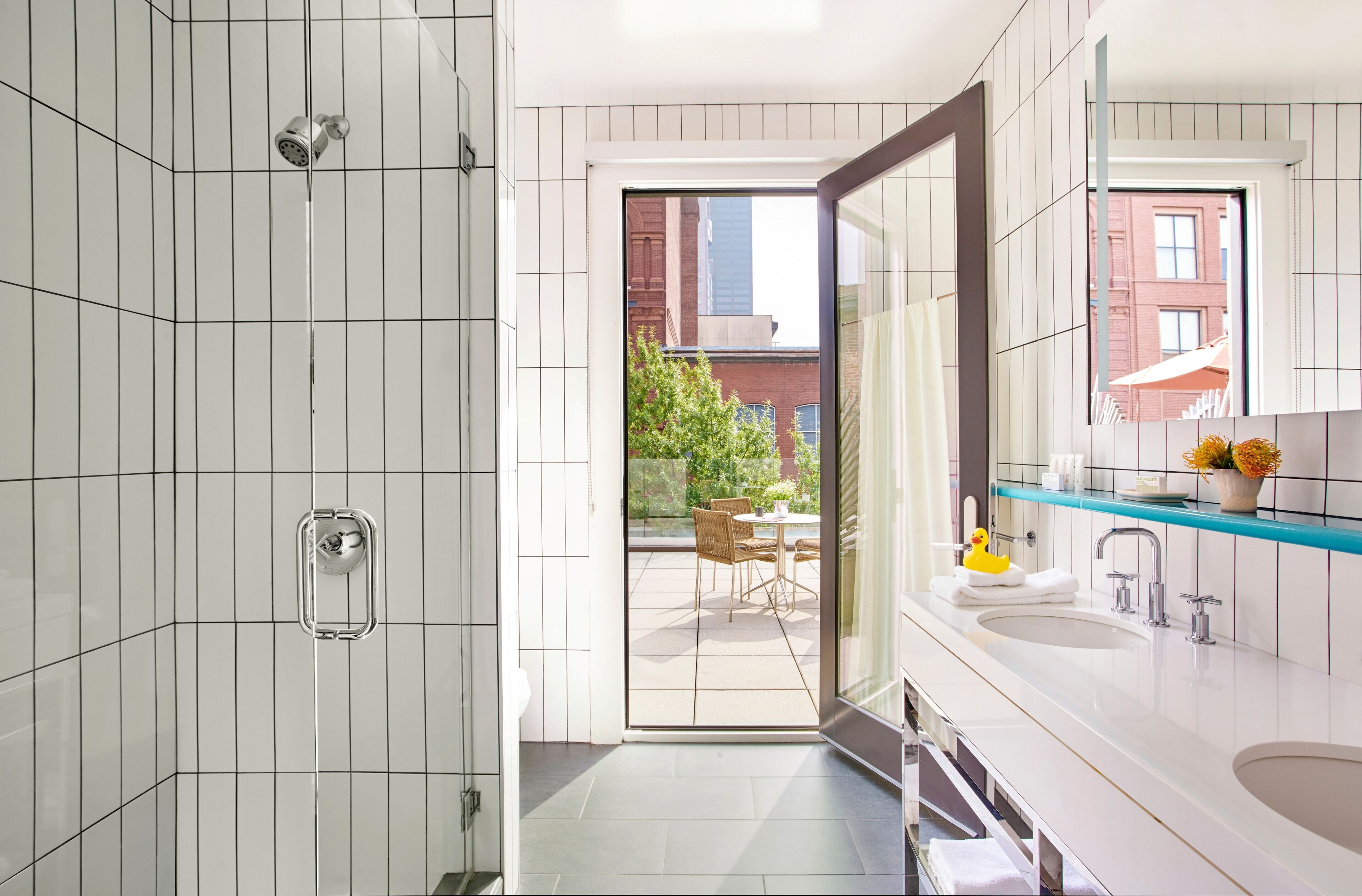 room, balcony | bathroom | designer toiletries, hair dryer, bathrobes, towels