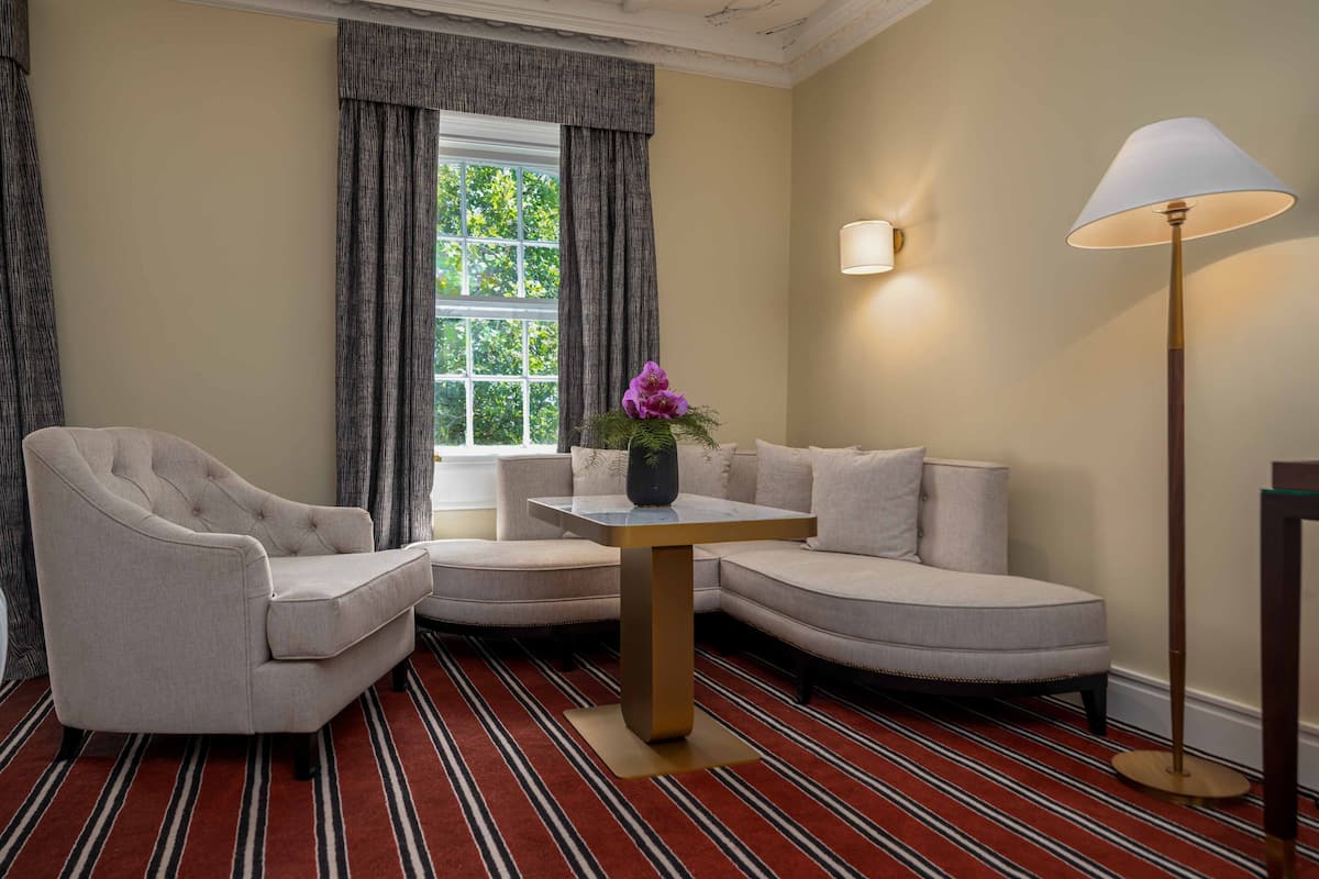 deluxe studio, 1 king bed, river view | 1 bedroom, egyptian cotton sheets, premium bedding, down duvets