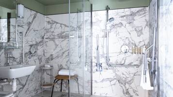 Classic Room, Mobility Accessible | Bathroom | Shower, designer toiletries, hair dryer, bathrobes