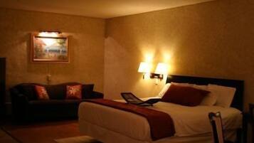 Desk, blackout curtains, iron/ironing board, free WiFi