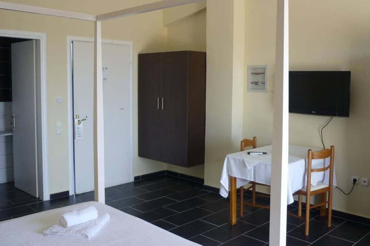 Desk, blackout drapes, iron/ironing board (on request), WiFi (free)