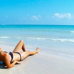 Private beach, white sand, free beach cabanas, sun-loungers