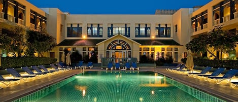 Indoor pool, 2 outdoor pools, sun loungers, lifeguards on site