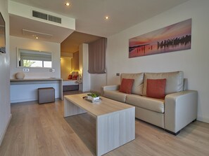 Comfort Apartment, 1 Bedroom, Kitchen (2 adults + 1 child) | Minibar, in-room safe, desk, soundproofing