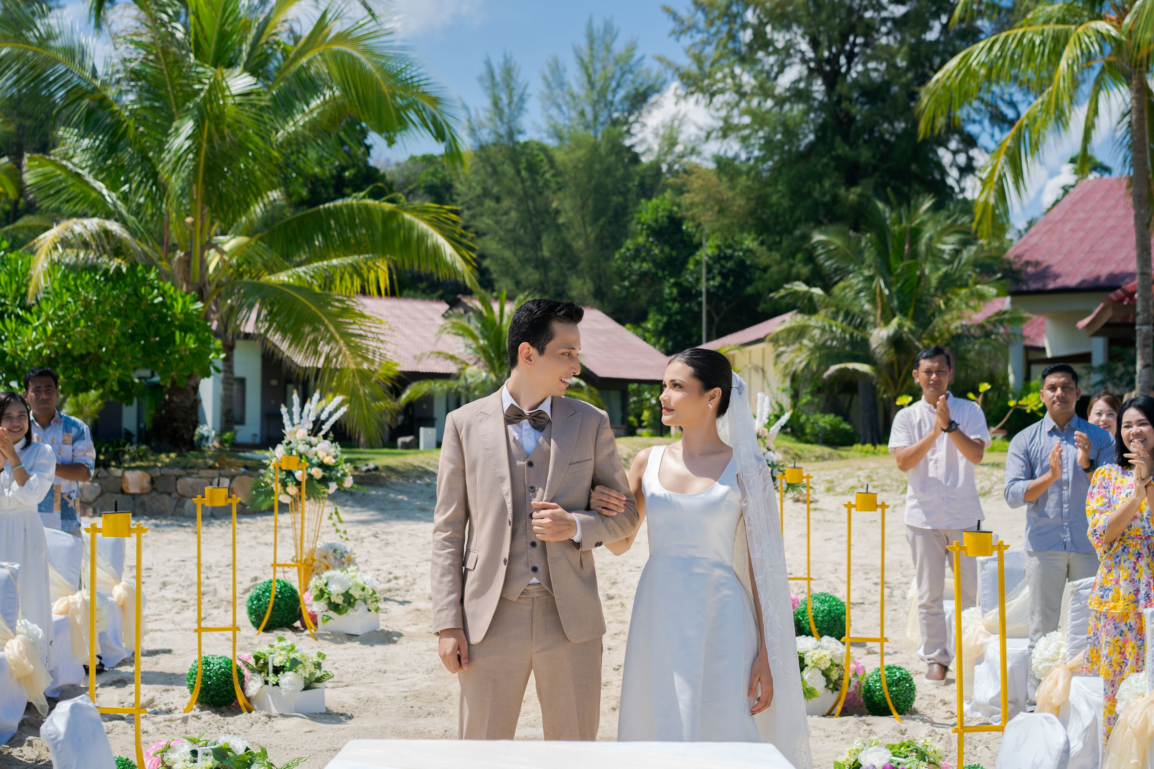 Outdoor wedding area