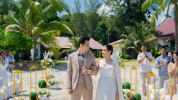 Outdoor wedding area