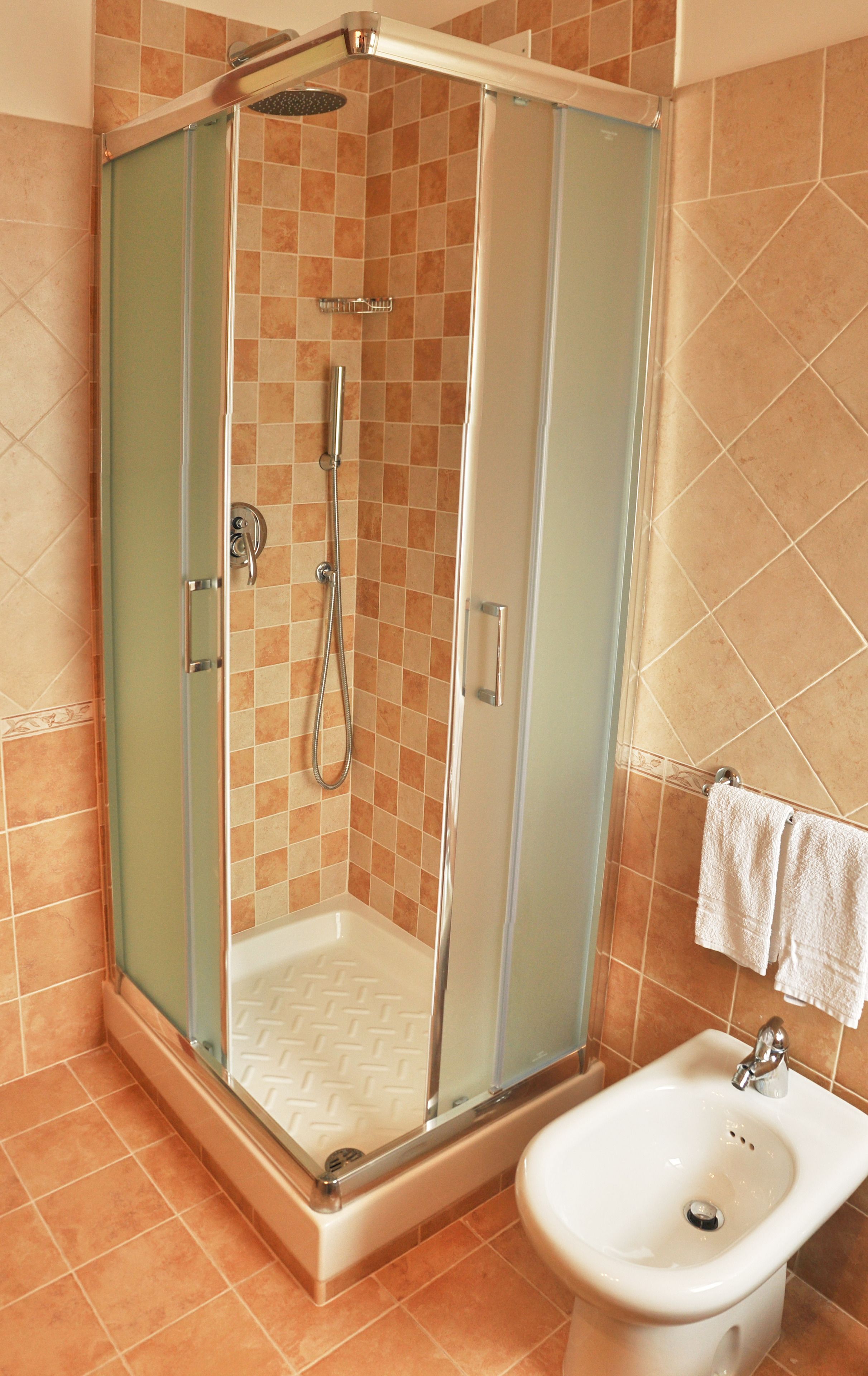 shower, rainfall showerhead, free toiletries, hair dryer