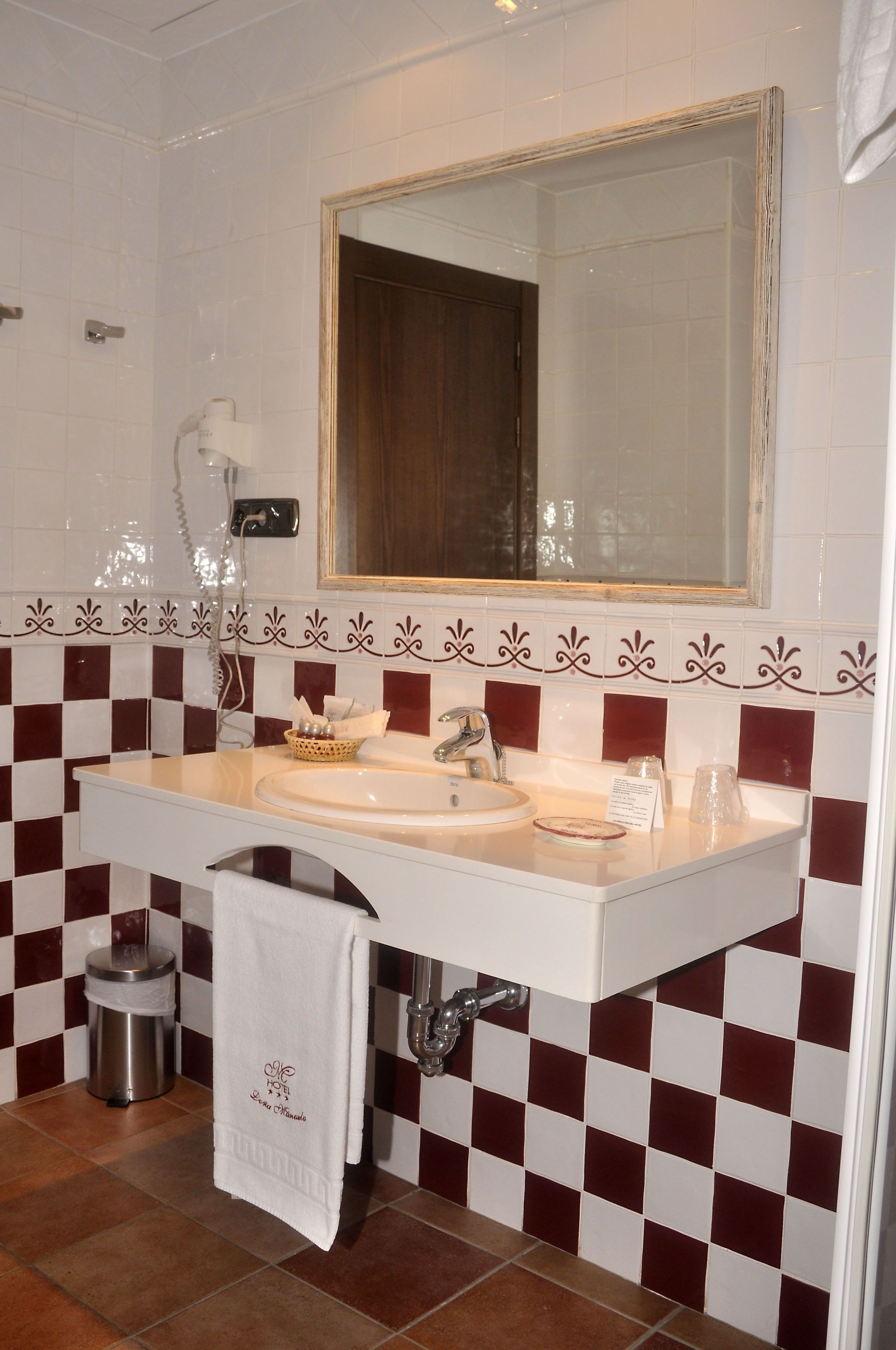 free toiletries, hair dryer, towels