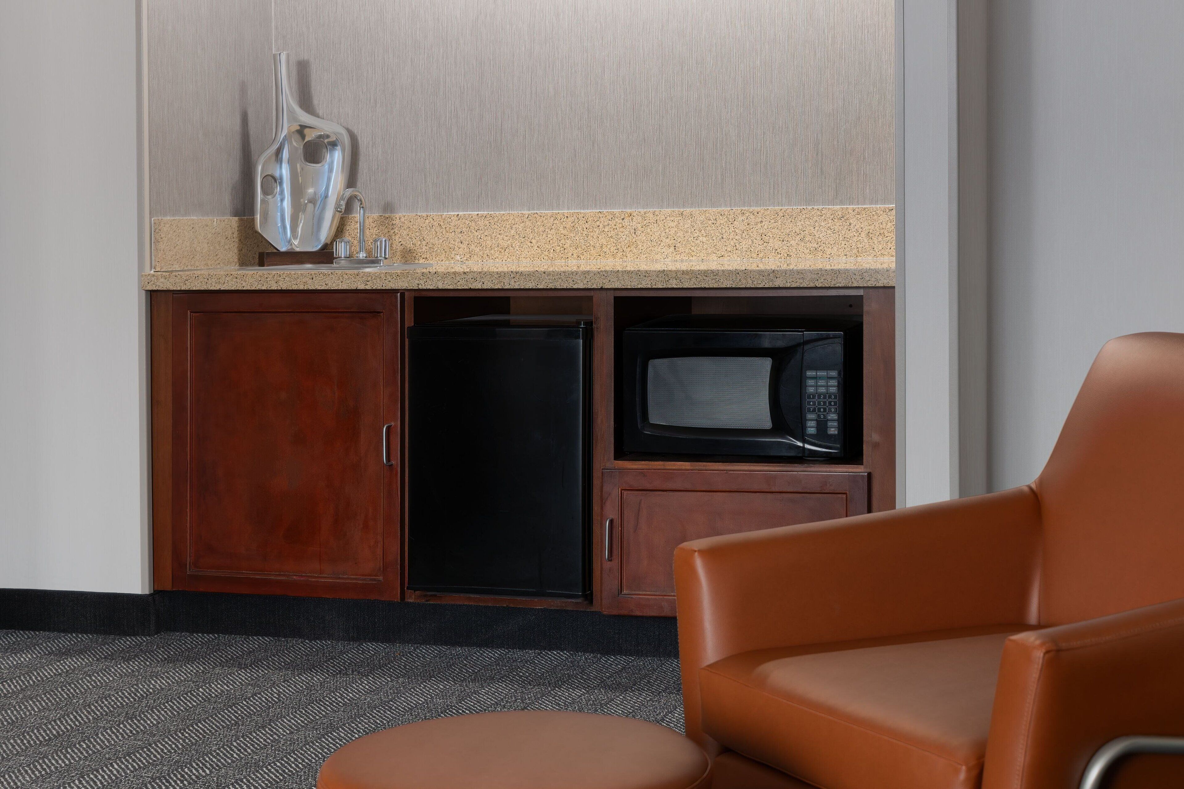 premium bedding, desk, blackout curtains, iron/ironing board