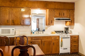 1 bedroom, desk, laptop workspace, blackout curtains