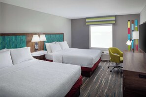 Room, 2 Queen Beds | Premium bedding, down comforters, desk, laptop workspace - Hampton Inn & Suites Savannah - I-95 South - Gateway (Savannah)