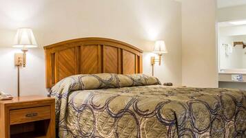 Desk, blackout drapes, iron/ironing board, free WiFi