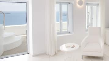 Superior Room, Sea View | Premium bedding, pillowtop beds, minibar, in-room safe