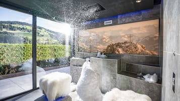 Sauna, buhar odası, vücut bakımı, sıcak taş masajı, spor masajı