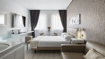 Camera Junior, 1 letto king con divano letto | 1 camera, biancheria da letto di alta qualità, materassi in memory foam