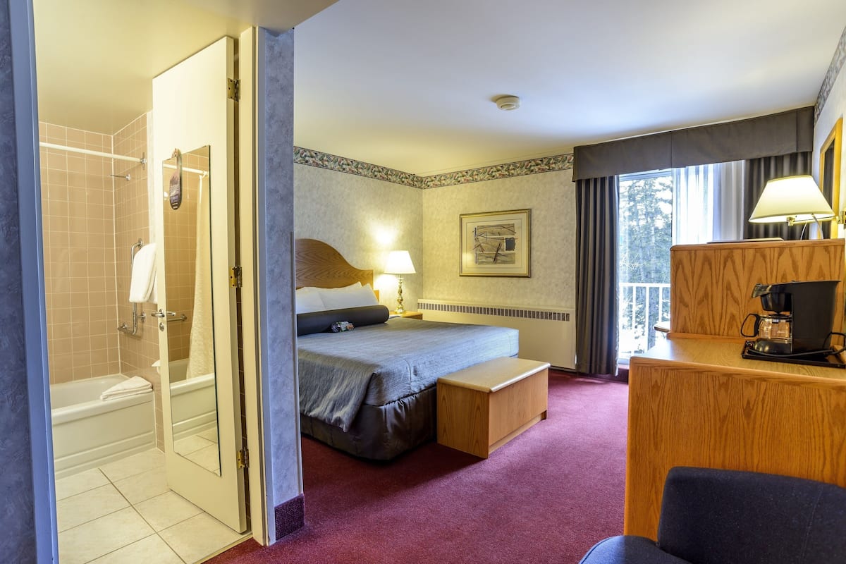 Hypo-allergenic bedding, blackout drapes, iron/ironing board, free WiFi