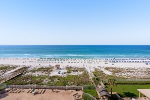 Private beach, white sand, sun-loungers, beach umbrellas