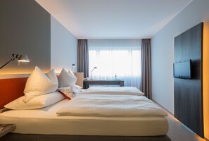 Egyptian cotton sheets, premium bedding, down duvets, pillow-top beds