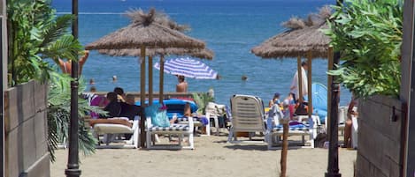 Vlak bij het strand