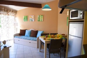 40-cm TV with cable channels, table tennis