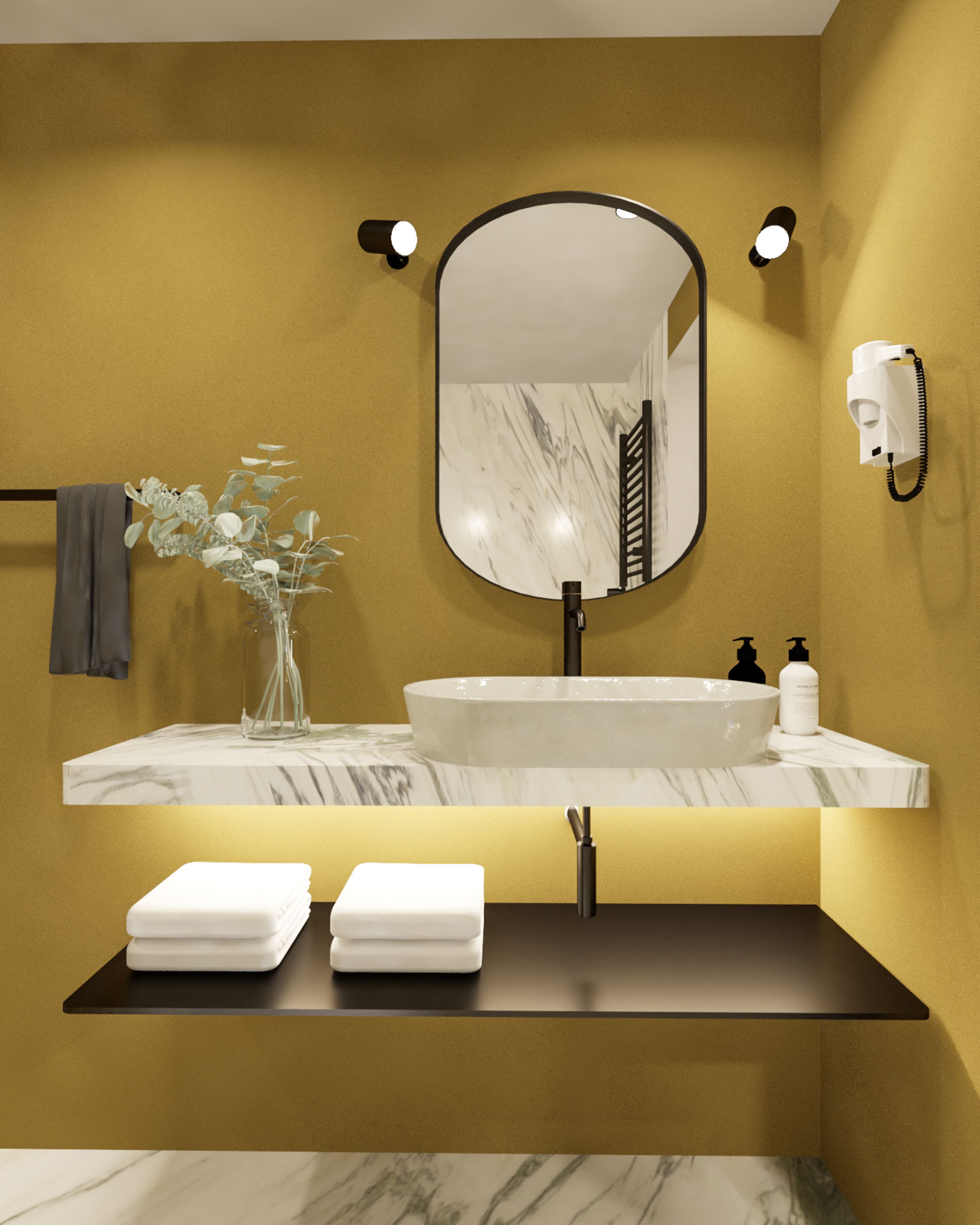 executive suite | bathroom | free toiletries, hair dryer, bathrobes, slippers