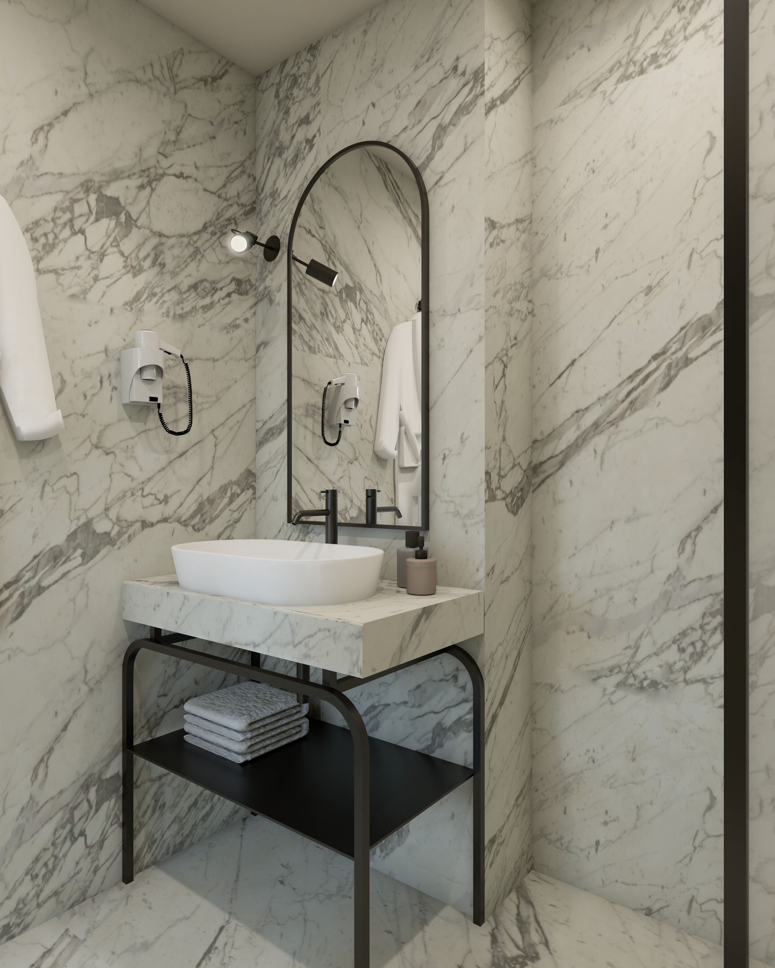 deluxe double room | bathroom | free toiletries, hair dryer, bathrobes, slippers