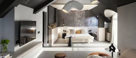 Design suite | 1 slaapkamer, luxe beddengoed, donzen dekbedden, een minibar