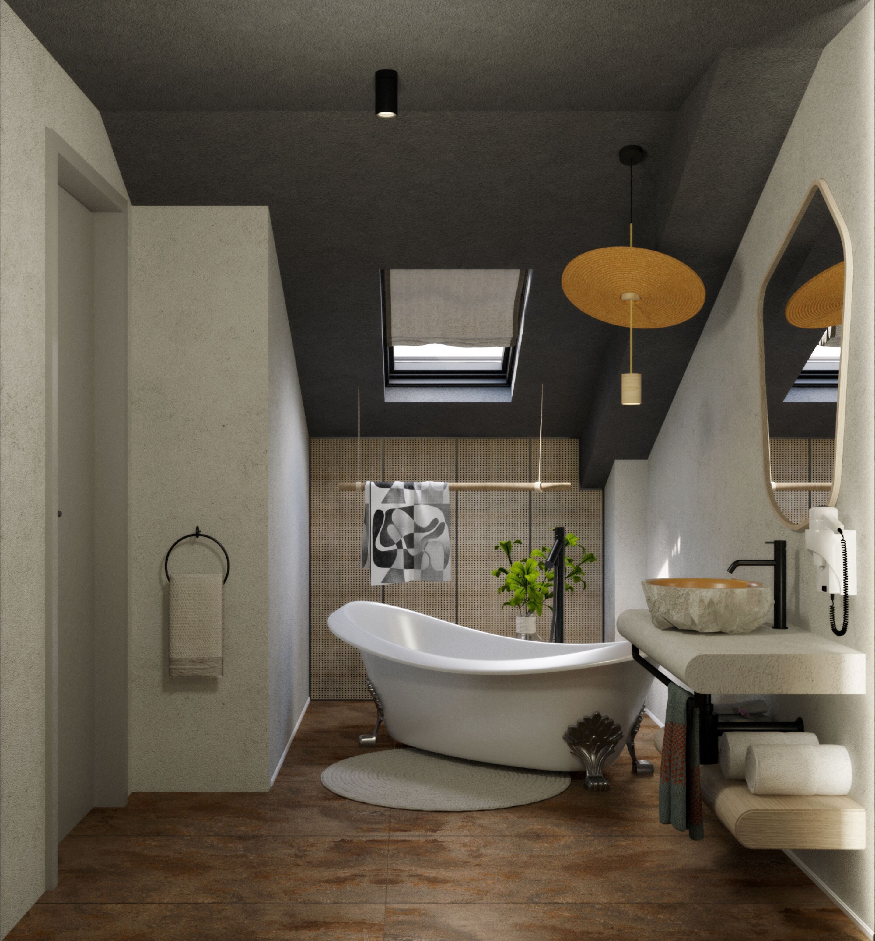 design suite | bathroom | free toiletries, hair dryer, bathrobes, slippers