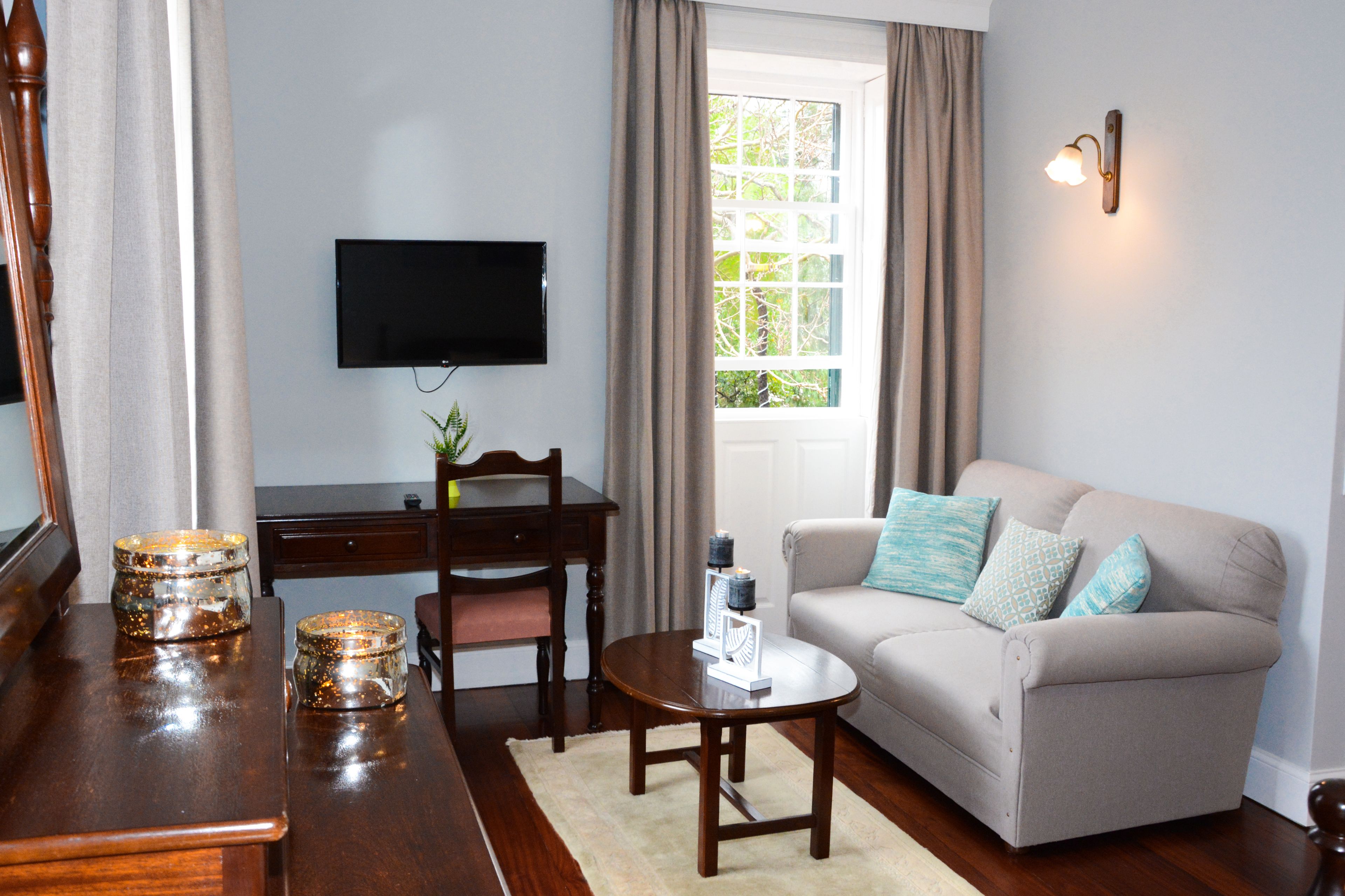 double or twin room | living area | 32-inch led tv with satellite channels, tv