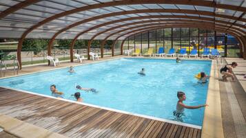 Indoor pool, open 9 AM to 7 PM, sun loungers