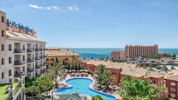 Indoor pool, 2 outdoor pools, pool umbrellas, pool loungers