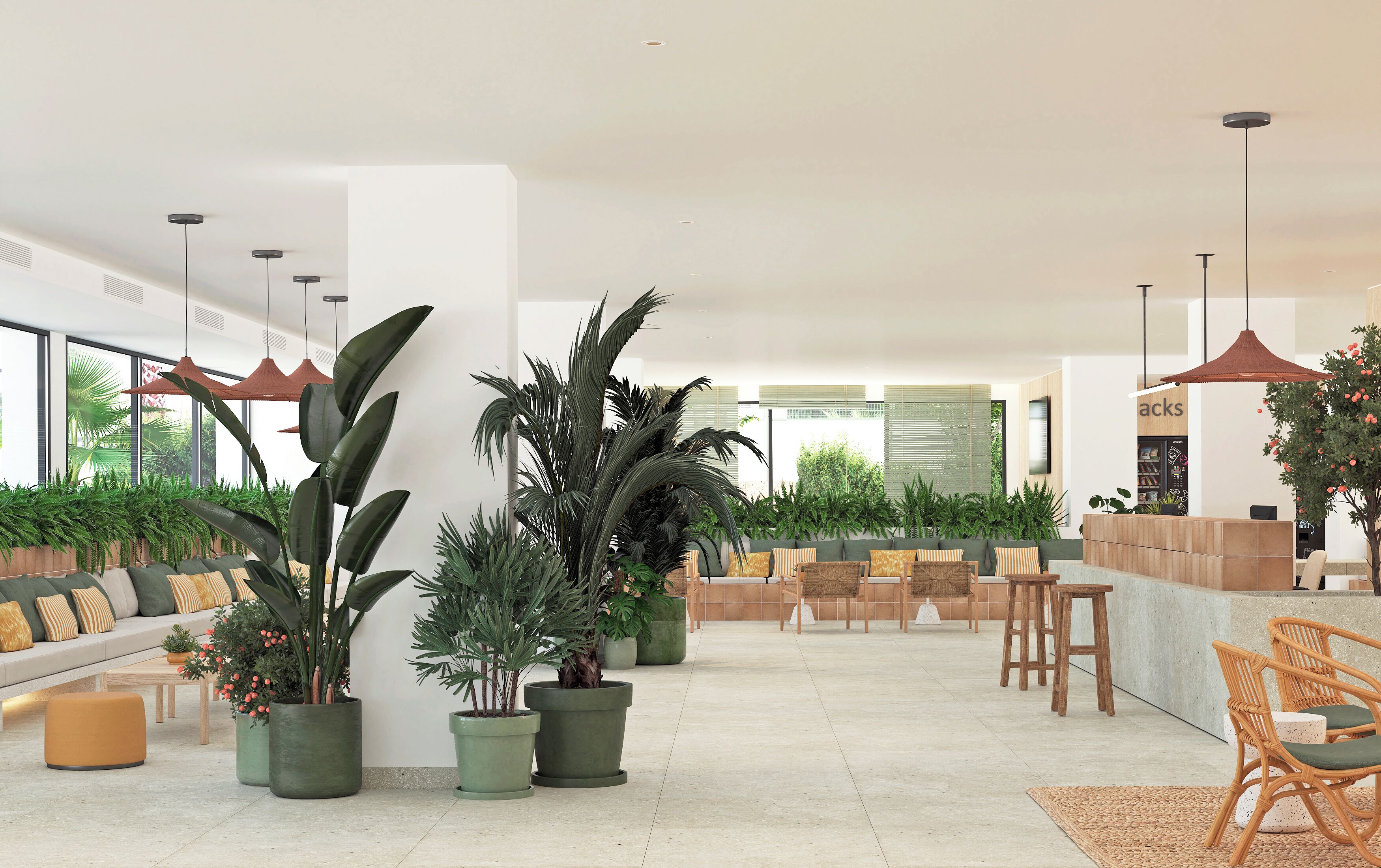 Sala de estar en el lobby