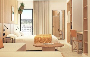 Junior-suite - balkon (BRUNCH UNLIMITED) | Pengeskab på værelset, skrivebord, gratis Wi-Fi, sengetøj