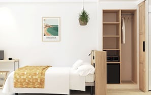 Quarto solteiro, sacada (BRUNCH UNLIMITED) | Cofres nos quartos, escrivaninha, Wi-Fi de cortesia, roupa de cama