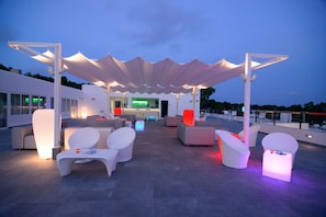 Outdoor banquet area